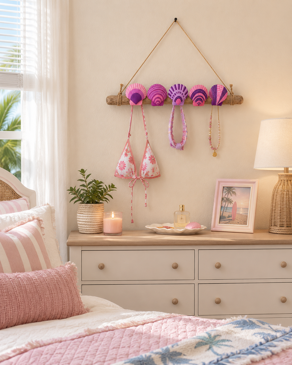 Seashell & Driftwood Bikini Rack