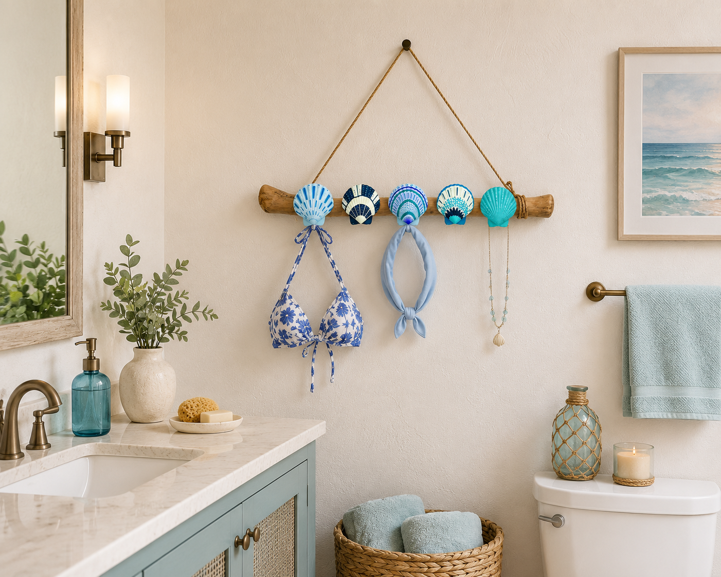 Seashell & Driftwood Bikini Rack
