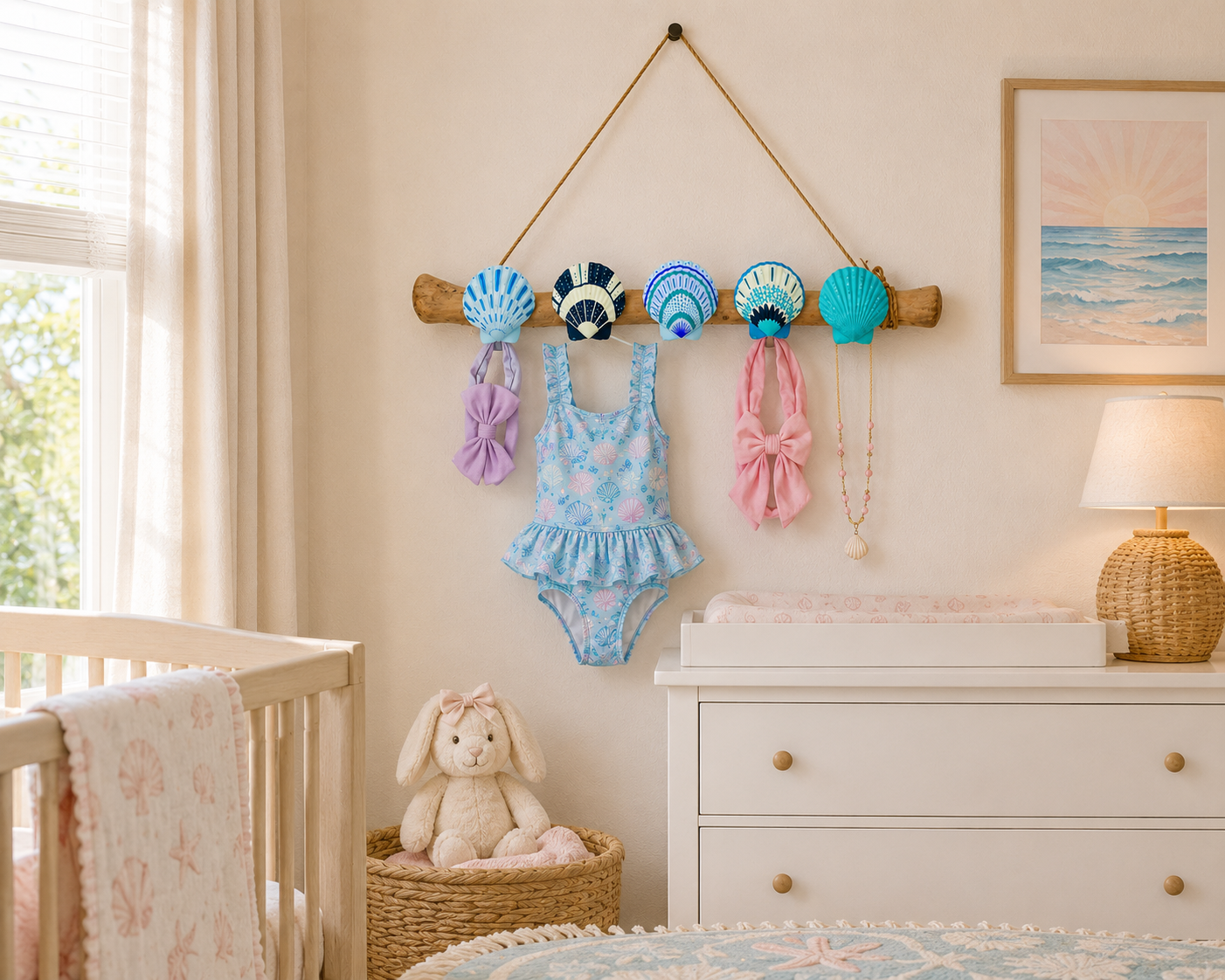 Seashell & Driftwood Bikini Rack