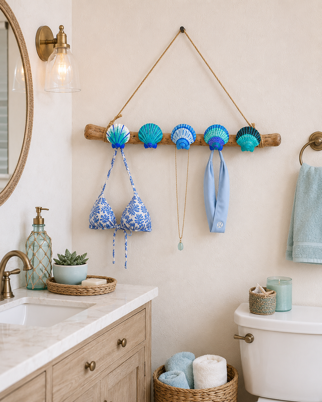 Seashell & Driftwood Bikini Rack