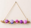 Purple & Pink Seashell Driftwood Bikini Rack